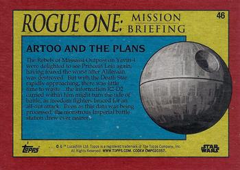 2016 Topps Star Wars Rogue One: Mission Briefing #46 Artoo and the plans Back