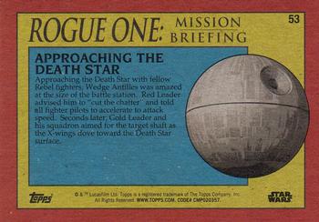 2016 Topps Star Wars Rogue One: Mission Briefing #53 Approaching the Death Star Back
