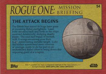 2016 Topps Star Wars Rogue One: Mission Briefing #54 The Attack Begins Back