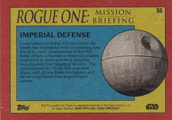 2016 Topps Star Wars Rogue One: Mission Briefing #55 Imperial Defense Back