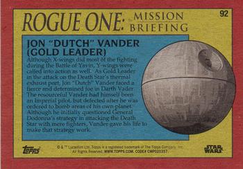 2016 Topps Star Wars Rogue One: Mission Briefing #92 Jon 