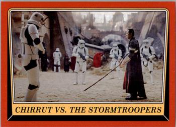 2016 Topps Star Wars Rogue One: Mission Briefing #NNO Chirrut vs. the Stormtroopers Front