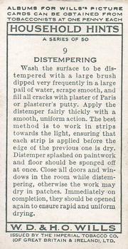 1936 Wills's Household Hints #9 Distempering Back