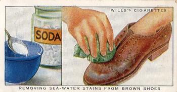 1936 Wills's Household Hints #42 Removing Sea-Water Stains from Brown Shoes Front