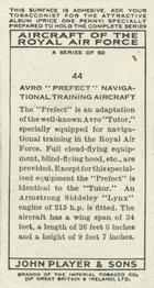 1938 Player's Aircraft of the Royal Air Force #44 Avro 