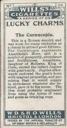 1923 Wills's Lucky Charms #34 The Cornucopia. Back