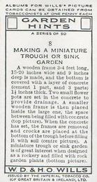 1938 Wills's Garden Hints #8 Making a Miniature Trough or Sink Garden Back