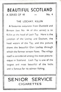1939 Pattreioux Senior Service Beautiful Scotland (Large) #4 The Lochay Back