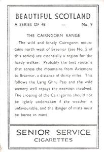 1939 Pattreioux Senior Service Beautiful Scotland (Large) #9 The Cairngorm Range Back