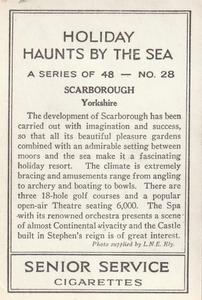1938 Senior Service Holiday Haunts by the Sea #28 Scarborough Back