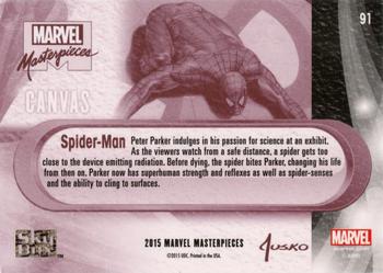 2016 Upper Deck Marvel Masterpieces #91 Spider-Man Back
