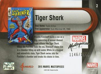 2016 Upper Deck Marvel Masterpieces #2 Tiger Shark Back