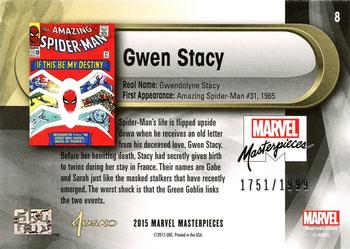 2016 Upper Deck Marvel Masterpieces #8 Gwen Stacy Back