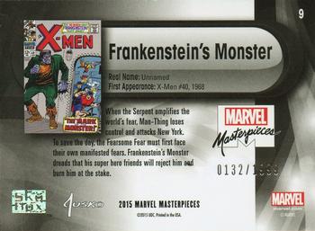 2016 Upper Deck Marvel Masterpieces #9 Frankenstein's Monster Back