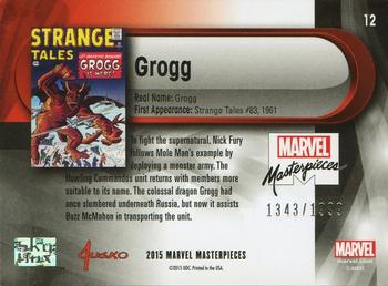 2016 Upper Deck Marvel Masterpieces #12 Grogg Back