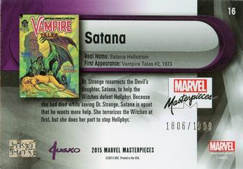 2016 Upper Deck Marvel Masterpieces #16 Satana Back