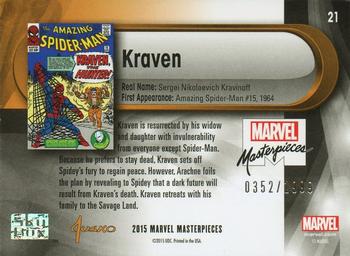 2016 Upper Deck Marvel Masterpieces #21 Kraven Back