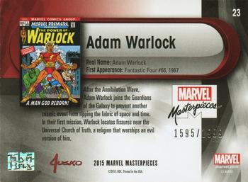 2016 Upper Deck Marvel Masterpieces #23 Adam Warlock Back