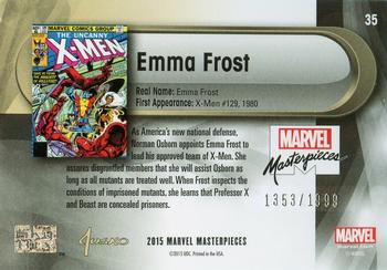 2016 Upper Deck Marvel Masterpieces #35 Emma Frost Back