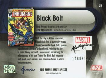 2016 Upper Deck Marvel Masterpieces #37 Black Bolt Back
