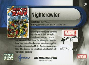 2016 Upper Deck Marvel Masterpieces #50 Nightcrawler Back