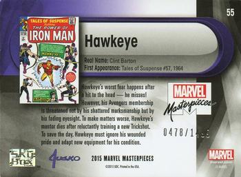 2016 Upper Deck Marvel Masterpieces #55 Hawkeye Back