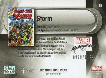 2016 Upper Deck Marvel Masterpieces #61 Storm Back