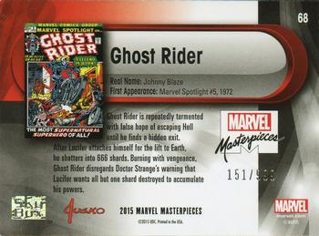 2016 Upper Deck Marvel Masterpieces #68 Ghost Rider Back