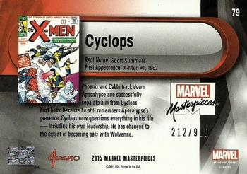 2016 Upper Deck Marvel Masterpieces #79 Cyclops Back