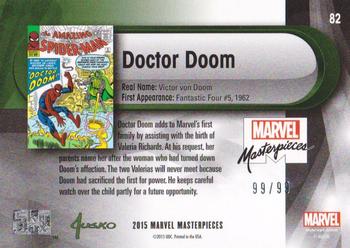 2016 Upper Deck Marvel Masterpieces #82 Doctor Doom Back