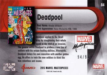 2016 Upper Deck Marvel Masterpieces #84 Deadpool Back