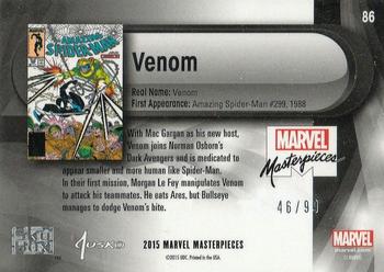 2016 Upper Deck Marvel Masterpieces #86 Venom Back