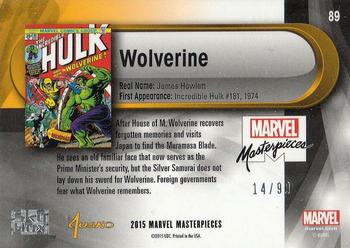 2016 Upper Deck Marvel Masterpieces #89 Wolverine Back