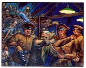 1951 Bowman (Fight the) Red Menace (R701-12) #37 Concentration Camp Front