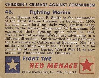 1951 Bowman (Fight the) Red Menace (R701-12) #46 Fighting Marine Back