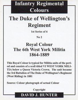2006 Regimental Colours : The Duke of Wellington's Regiment (West Riding) 1st series #2 Royal Colour 6th West York Militia 1864-1889 Back