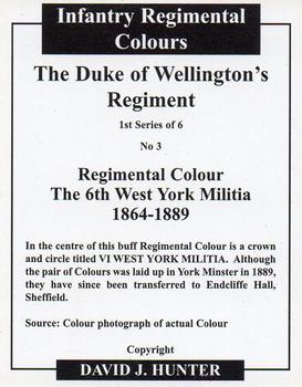 2006 Regimental Colours : The Duke of Wellington's Regiment (West Riding) 1st series #3 Regimental Colour Militia 1864-1889 Back
