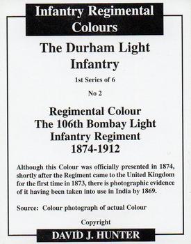 2009 Regimental Colours : The Durham Light Infantry 1st Series #2 Regimental Colour 106th Foot 1874-1912 Back