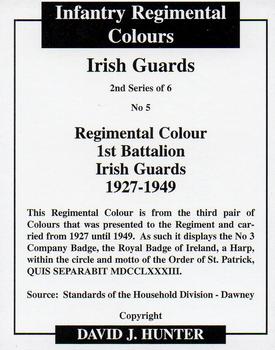 2009 Regimental Colours : Irish Guards 2nd Series #5 Regimental Colour 1st Battalion 1927-1949 Back
