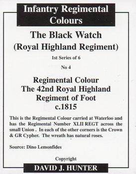 2006 Regimental Colours : The Black Watch (Royal Highland Regiment) 1st Series #4 Regimental Colour 42nd Foot c.1815 Back