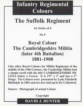 2004 Regimental Colours : The Suffolk Regiment #5 Royal Colour Cambridgeshire Militia 1881-1908 Back