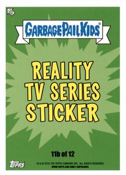 2016 Topps Garbage Pail Kids Prime Slime Trashy TV #11b Torn Teller Back