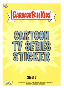 2016 Topps Garbage Pail Kids Prime Slime Trashy TV #3b Pat Patty Back