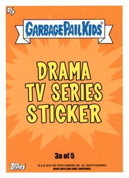2016 Topps Garbage Pail Kids Prime Slime Trashy TV #3a Washed Will Back