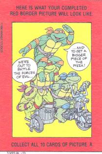 1990 Topps Ireland Ltd Teenage Mutant Hero Turtles - Stickers #6 Splinter Back