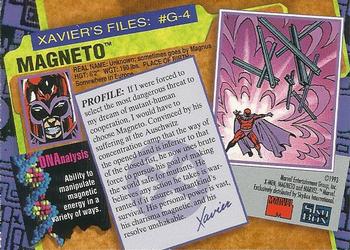 1993 SkyBox X-Men Series 2 - Gold Foil #G-4 Magneto Back