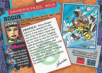 1993 SkyBox X-Men Series 2 - Gold Foil #G-6 Rogue Back