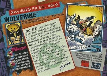 1993 SkyBox X-Men Series 2 - Gold Foil #G-9 Wolverine Back
