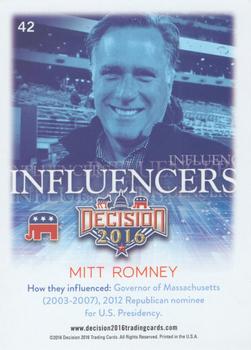 2016 Decision 2016 - Gold #42 Mitt Romney Back