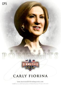 2016 Decision 2016 - Candidate Portraits Black & White #CP5 Carly Fiorina Back